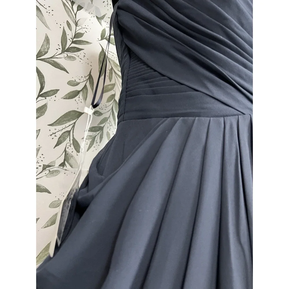 Dark Blue Sz S Corset Dress Bridesmaid Prom Party Cocktail NWT #9/B Wedding - Picture 11 of 12
